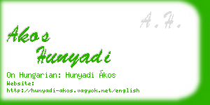 akos hunyadi business card